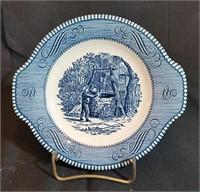1 pc Currier & Ives 8" Tabbed/Gravy Plate