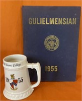 1955 Williams College Stein & Yearbook