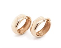 9ct Rose gold huggie earrings