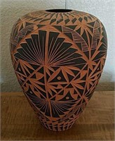 Southwest Design Pottery Vase, Signed