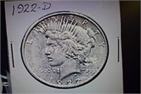 1922d Peace Silver Dollar