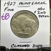 1972 BUFFALO NICKEL CLASHED DIES