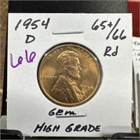 1954-D WHEAT PENNY CENT HIGH GRADE