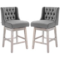 $232 Homcom 2 pack swivel barstools