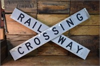 Railway Crossing Sign - W - 129cm H- 84cm