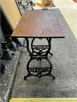 New Home Sewing Machine Cast Iron Base Table