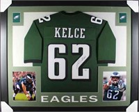 Autographed Jason Kelce Custom Framed Jersey