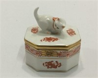 Vintage Herend Cat Box KJC