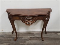 Vintage Karges carved wood console table