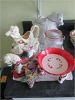 Misc. Incl. Rocking Horse cookie jar