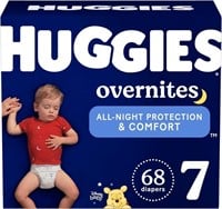 Huggies Size 7 Overnites Baby Diapers, 68Ct