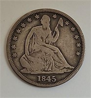 1845O Seated Liberty Half Dollar