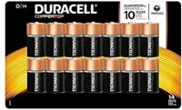 DURACELL D14 BATTERIES 14 PACK RET.$28