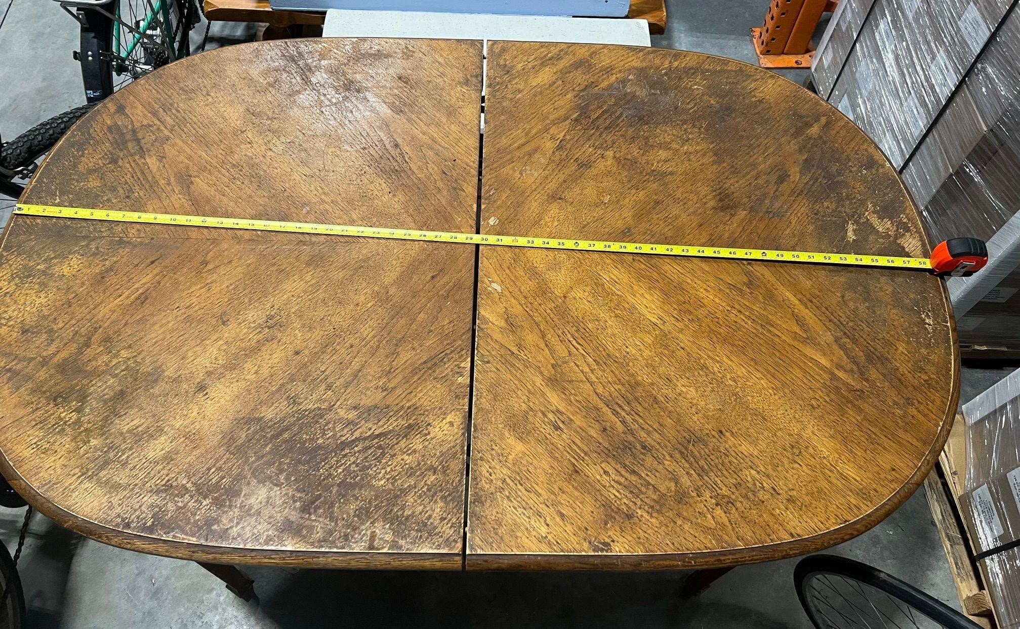 WOODEN DINING TABLE W/EXTENDER LEAF