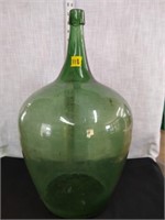 Green Wine jug bubble glass jar