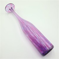 12" Hand Blown Purple Art Glass Vase