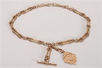 Lovely 9ct Rose Gold Albert Link Chain,