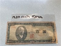 1950 SOUTH KOREA CURRENCY