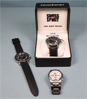 (3) Nice Men's Quartz Wrist Watches