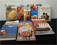 Group of cookbooks