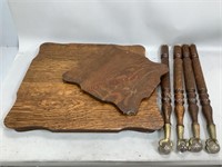 Wooden End Table with Claw and Ball Feet