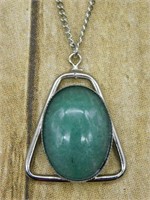 AVENTURINE PENDANT ON CHAIN NECKLACE ROCK STONE LA