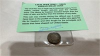 Civil war Indian head penny, 1863