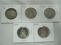 50 CENT COINS 1942-2002