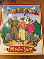 three stooges tin golf sign