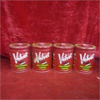 (4) Velvet tobacco tins.