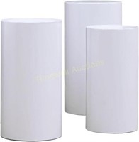 White Cylinder Stands for Party  3pcs Small