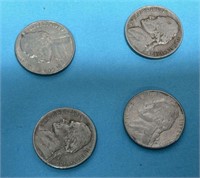 4 Assorted Jefferson Head Nickels