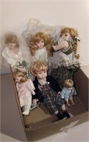 Lot Of Porcelain Dolls Incl. Princess Diana?