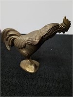 Metal Rooster trinket box almost 5 in tall
