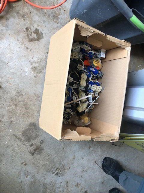 Huge box full of electrical supplies