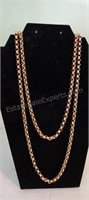 Monet Double Strand Rolo Necklace  34"