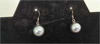 Sterling Silver Pearl Drop Earrings