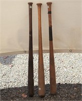(3) Vintage Baseball Bats incl. Babe Ruth