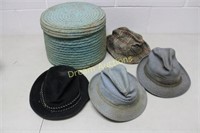 Vintage Men`s Hats & Box