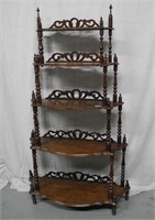 Antique Walnut Whatnot Shelf