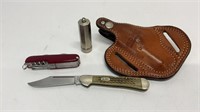 Old West hand crafted gun holster, Case XX pocket
