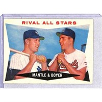 1960 Topps Rival Allstars Mantle/boyer