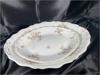 Set of Antique Resting Serving Platters Large (2)