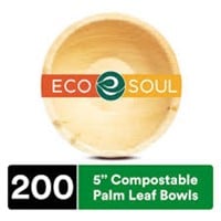 200 ECO SOUL 100% Compostable 5 Inch Palm Leaf