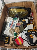 AIR BORN PATCHES, GOGGLE,S MISC