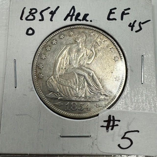 1854-O w/ Arrows Seated Half Dollar - EF-45