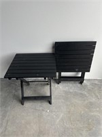 (2) collapsible side tables