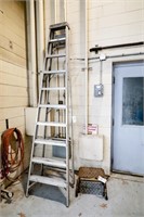10' Aluminum Step Ladder and Metal Step Stool