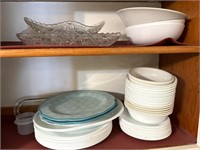 (2) Pioneer Woman Plates, Corelle Dishes, and