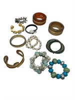 Higher end costume jewelry grouping bracelets